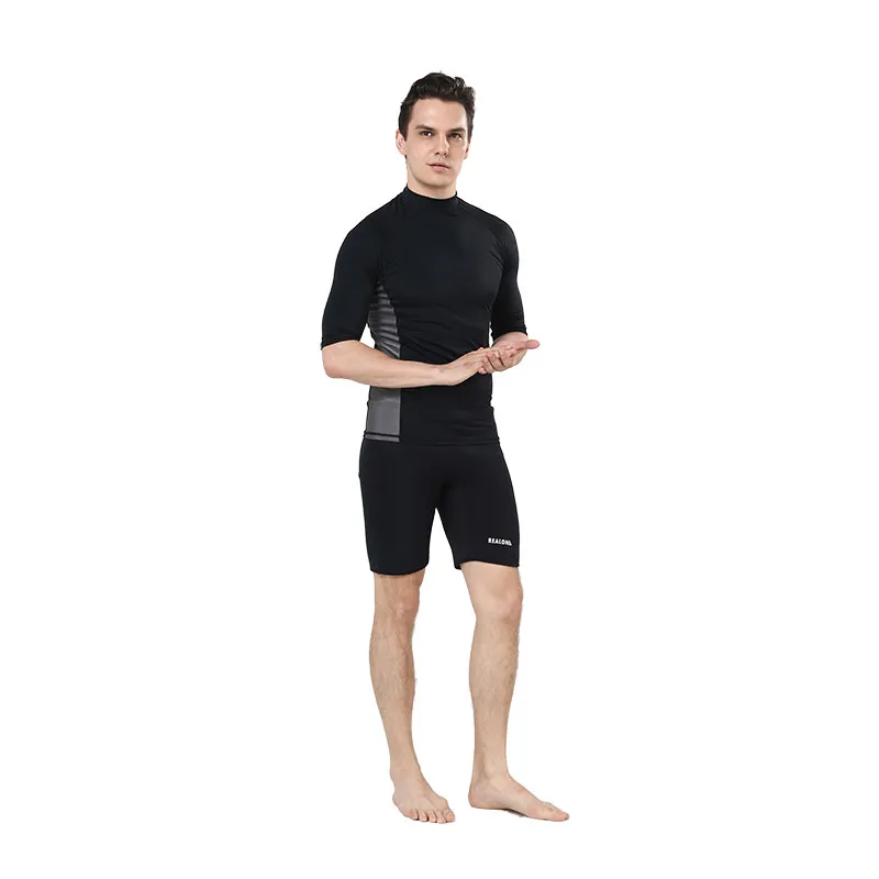 Men short sleeves rash guards