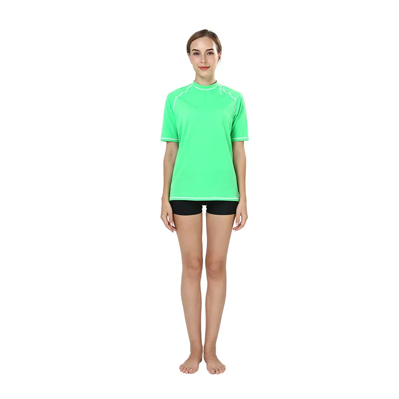 Women short sleeves rash guards