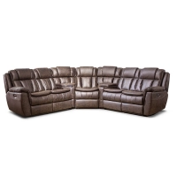 Leather Recliner Sectional Sofa 